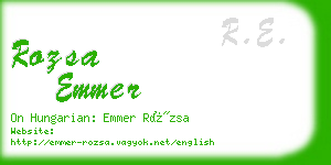 rozsa emmer business card